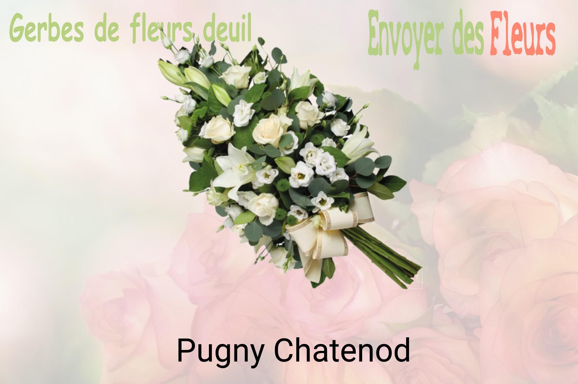 Gerbe de fleurs de deuil livrée à Pugny-Chatenod